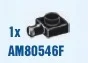 Plate Modified 1 x 1 with small axle pin in Black