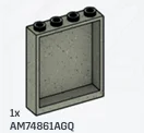 Wall 4 x 4 x 1 in Gray, Stone