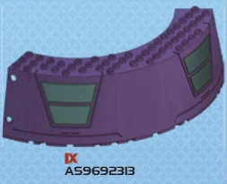 Halo, Misc: Covenant AA-Gun Wall Base - Right in Purple, Byzantium (Metallic)