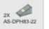 Slope 33 1 x 2 w/ Printed Horizontal Yellow Line in Gray, Dull