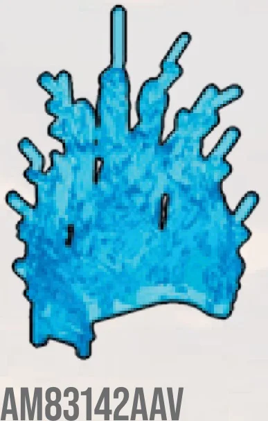 Blast effect #7 in Blue, Medium (Translucent)