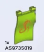 Flag: 1 x 4 x 6 - Lime Green w/ Printed UNSC Fireteam Venom - Cobra in Multicolored