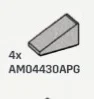 Slope brick 33 1 x 2 in Gray, Steel