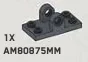 Connector Plate 2 x 4 with Center Seperate Peg Holes in Gray, Dark (Metallic)