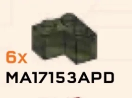 Brick 2 x 2 corner in Green, Jungle (Camo)