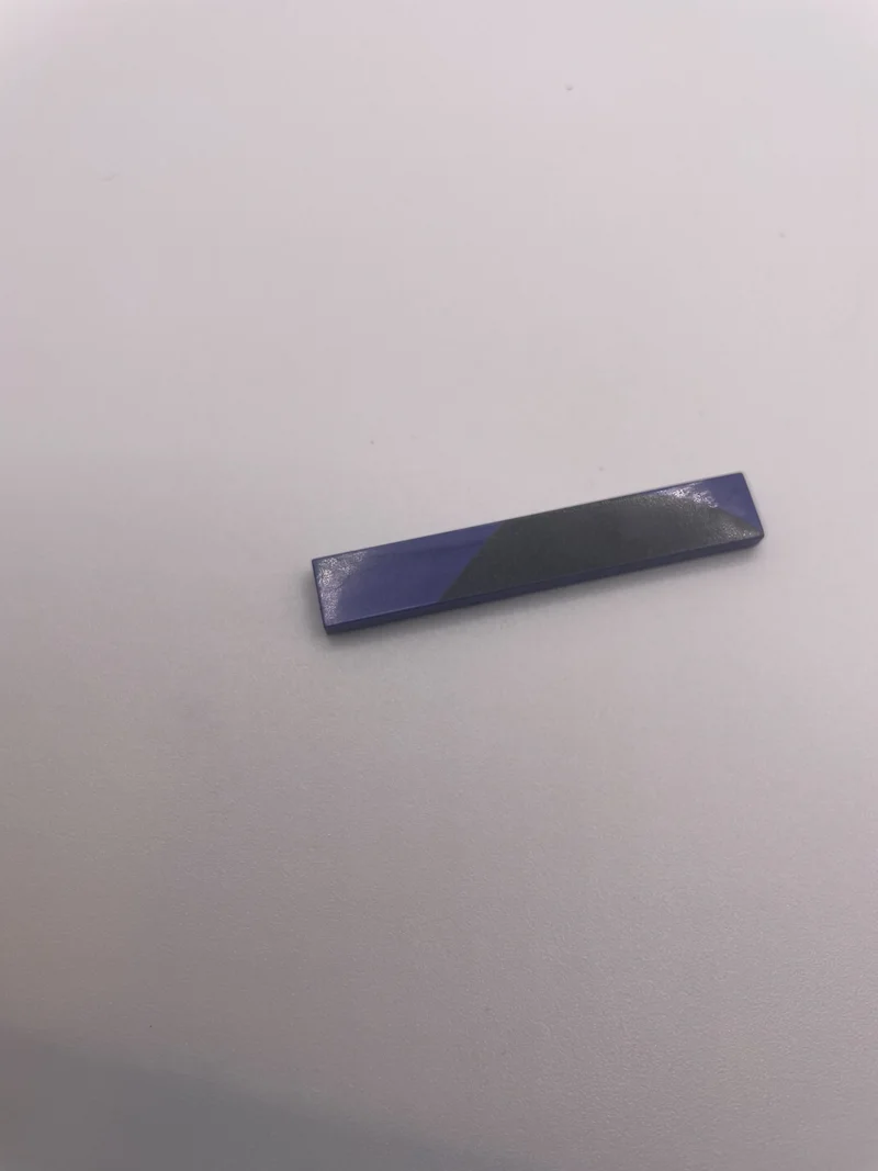 Tile 1 x 6 w/ Printed Dark Grey Detail - Left in Purple, Rich