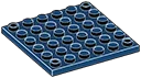 Plate 6 x 6 with holes through corner studs, new in Blue, Midnight
