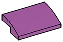 Slope tile 33 3 x 2 curved slope in Magenta, Rich