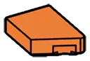 Wedge Tile 1 x 2 without corner, right in Orange, Bright