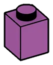 Brick 1 x 1 in Magenta, Rich
