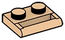 Plate Modified 1 x 2 with enclosed handle, lengthwise in Brown, Light Tan