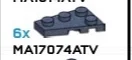 Wedge Plate 2 x 3 - Left in Blue, Smoke (Flake)