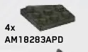 Wedge Plate 3 x 3 without corner, front left in Green, Jungle (Camo)