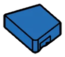Wedge Tile 1 x 2 without corner, left in Blue