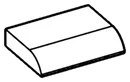 Slope Tile 2.5 x 2 with rounded lip in White