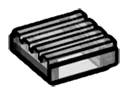 Tile Textured 1 x 1 Grill in Clear (Translucent)