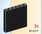 Wall 6 x 5 x 1 in Black