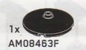 Brick Round 4 x 4 Dome two-thirds-height with stud in Black