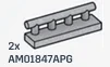 Tile 1 x 4 railing in Gray, Steel