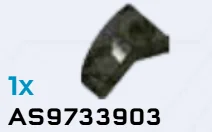 Plate Modified 1 x 1 mudguard with curved fender, right, w/ Printed Headlight Detail in Green, Jungle (Camo)