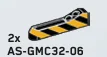 Halo, Drop Pod Component w/ Printed Hazzard Stripes - Left in Multicolored