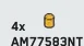 Connector: pin, small cap in Yellow, Orange