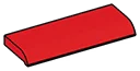 Tile 2.5 x 4 with rounded lip in Red, Flame