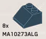 Slope Brick 45 2 x 2 in Gray, Dark Smoke