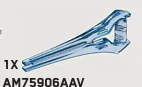 Weapon, Melee: sword, energy type 02 in Blue, Medium (Translucent)