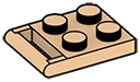 Plate 2 x 2 with handle in Brown, Light Tan