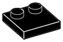 Plate Modified 2 x 2 with two studs offset in Black