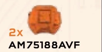 Shoulder Armor, Spartan Mark V (Reach Armor) in Orange, Speckled Pumpkin (Speckle)