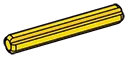 Connector: axle 4 studs long in Yellow, Lemon