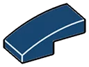 Slope 1 x 1 x 2 two-thirds height with curved slope in Blue, Midnight