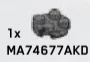 Plate Round 2 x 2 in Gray, Light Camo (Metallic)