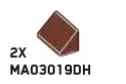 Slope 45 2 x 1 in Brown
