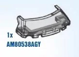 Windscreen 6 x 1 x 3 rounded in Clear, Smoky (Translucent)