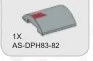 Slope 4 x 4 Round Top w/ Printed Small Red Line - Left