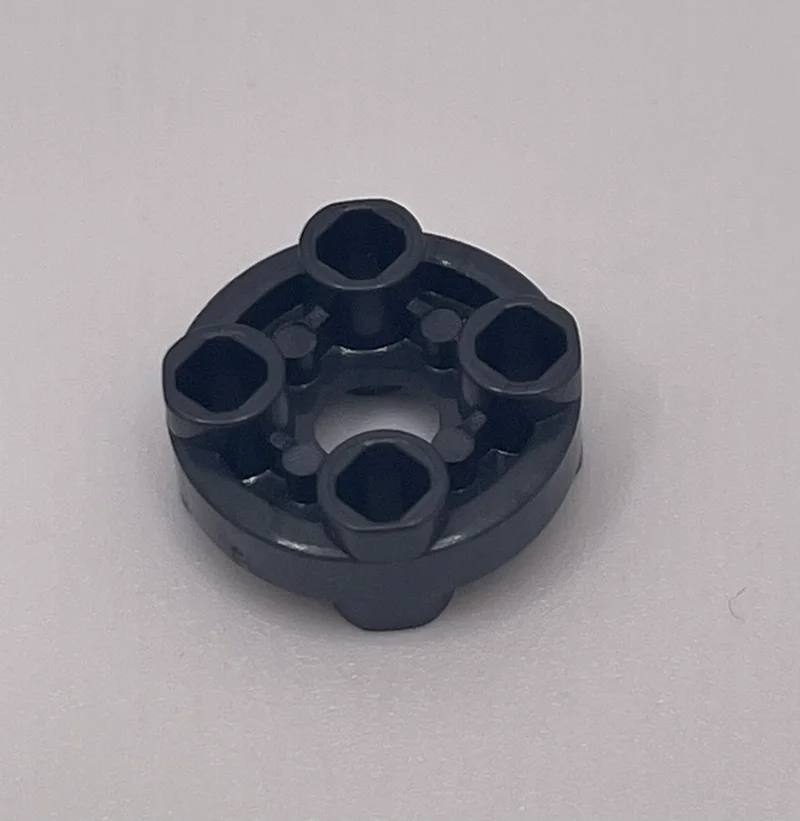Plate 2 x 2 round Connector: male:male in Gray, Dark (Camo)