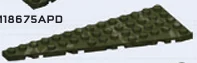 Wedge Plate 5 x 14 - Left in Green, Jungle (Camo)