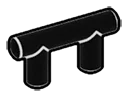 Bar 2 studs long with perpendicular pegs in Black