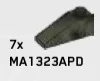 Slope Brick 33 1 x 3 with Stud on Top in Green, Jungle (Camo)