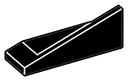 Panel 1 x 3 with sloped wall, left in Black