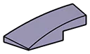 Slope brick 33 1 x 3 curved slope, skewed left
