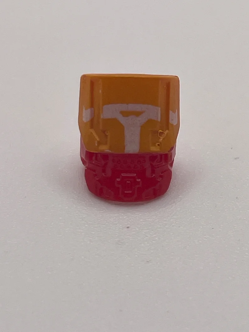 Shoulder Armor: Spartan Commando - Red w/ Printed Yellow & White Detail in Red, Flame