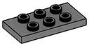 Plate Modified 2 x 4 with 6 studs in Gray, Dark (Flake)