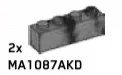 Brick 1 x 4 in Gray, Light Camo (Metallic)