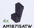 Slope brick 75 2 x 2 x 2 inverse in Purple, Dark (Metallic)