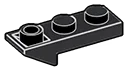 Slope Inverted Plate 1 x 3 with inverse slope beneath one end in Gray, Dark Charcoal