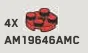 Plate Round 2 x 2 With Axle Hole in Red, Flame